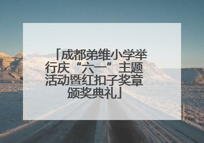 成都弟维小学举行庆“六一”主题活动暨红扣子奖章颁奖典礼