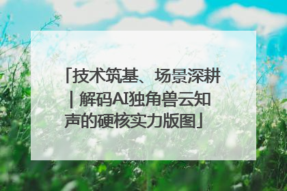 技术筑基、场景深耕｜解码AI独角兽云知声的硬核实力版图