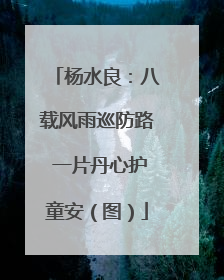 杨水良：八载风雨巡防路 一片丹心护童安（图）