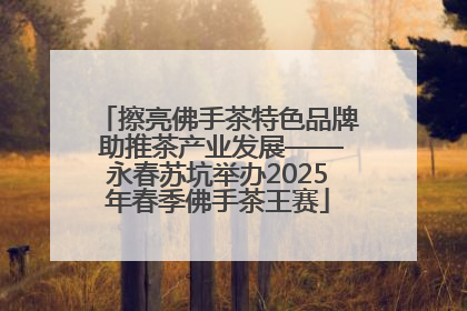 擦亮佛手茶特色品牌 助推茶产业发展——永春苏坑举办2025年春季佛手茶王赛