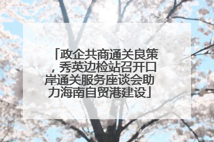 政企共商通关良策，秀英边检站召开口岸通关服务座谈会助力海南自贸港建设