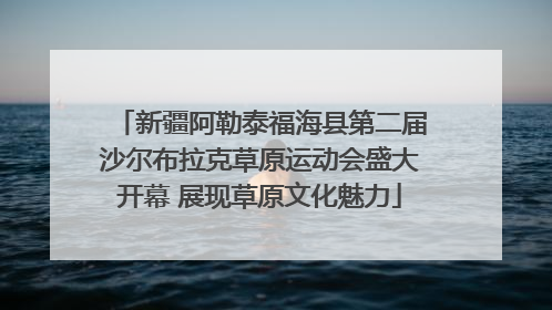新疆阿勒泰福海县第二届沙尔布拉克草原运动会盛大开幕 展现草原文化魅力