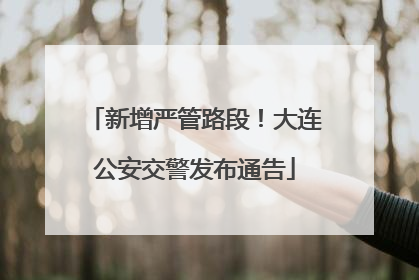 新增严管路段！大连公安交警发布通告