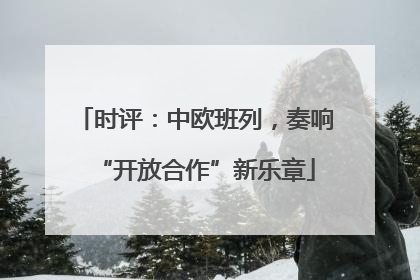 时评：中欧班列，奏响“开放合作”新乐章