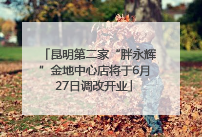 昆明第二家“胖永辉”金地中心店将于6月27日调改开业