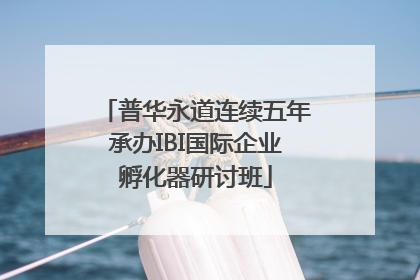 普华永道连续五年承办IBI国际企业孵化器研讨班