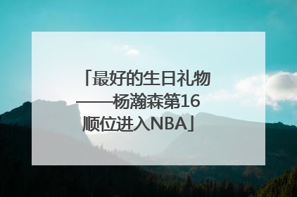最好的生日礼物——杨瀚森第16顺位进入NBA