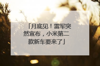 月底见！雷军突然宣布，小米第二款新车要来了