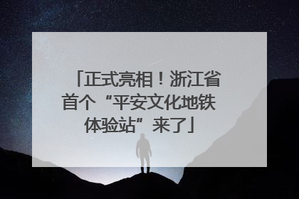 正式亮相！浙江省首个“平安文化地铁体验站”来了
