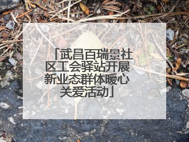 武昌百瑞景社区工会驿站开展新业态群体暖心关爱活动