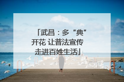 武昌：多“典”开花 让普法宣传走进百姓生活