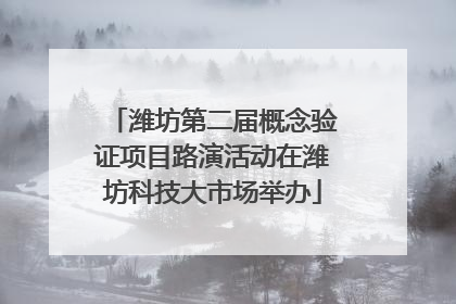 潍坊第二届概念验证项目路演活动在潍坊科技大市场举办