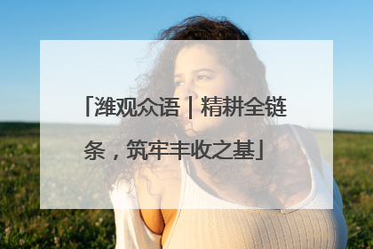 潍观众语｜精耕全链条，筑牢丰收之基