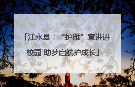 江永县：“护雁”宣讲进校园 助梦启航护成长