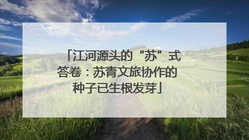 江河源头的“苏”式答卷：苏青文旅协作的种子已生根发芽