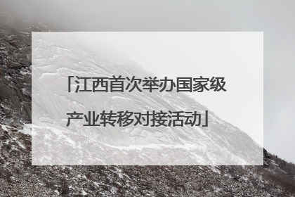 江西首次举办国家级产业转移对接活动