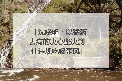 沈晓明：以猛药去疴的决心坚决刹住违规吃喝歪风