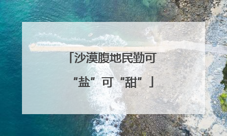 沙漠腹地民勤可“盐”可“甜”
