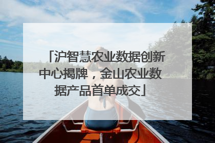 沪智慧农业数据创新中心揭牌，金山农业数据产品首单成交