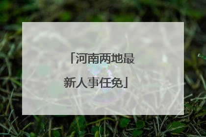 河南两地最新人事任免