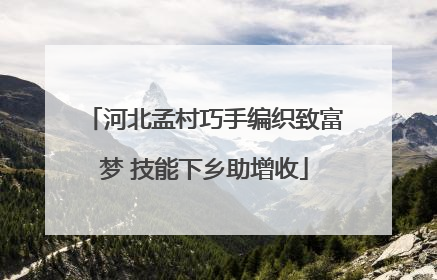 河北孟村巧手编织致富梦 技能下乡助增收