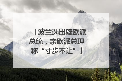 波兰选出疑欧派总统，亲欧派总理称“寸步不让”
