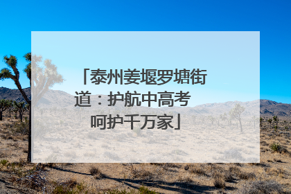 泰州姜堰罗塘街道：护航中高考 呵护千万家