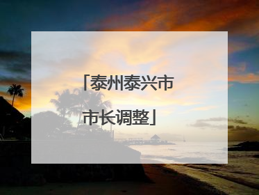 泰州泰兴市市长调整