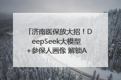 济南医保放大招！DeepSeek大模型+参保人画像 解锁AI医保管家新体验