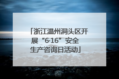 浙江温州洞头区开展“6·16”安全生产咨询日活动