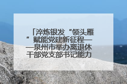 淬炼银发“领头雁”赋能党建新征程——泉州市举办离退休干部党支部书记能力建设专题培训