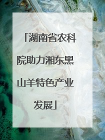 湖南省农科院助力湘东黑山羊特色产业发展