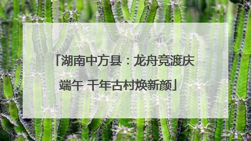 湖南中方县：龙舟竞渡庆端午 千年古村焕新颜