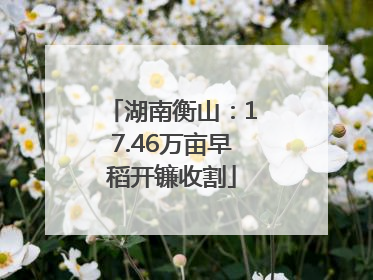 湖南衡山：17.46万亩早稻开镰收割