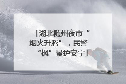 湖北随州夜市“烟火升腾”，民警“枫”景护安宁
