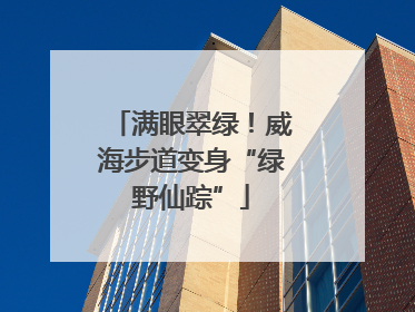 满眼翠绿！威海步道变身“绿野仙踪”