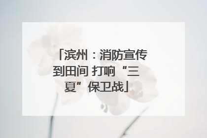 滨州：消防宣传到田间 打响“三夏”保卫战