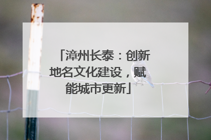 漳州长泰：创新地名文化建设，赋能城市更新