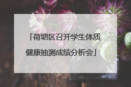 荷塘区召开学生体质健康抽测成绩分析会