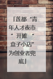 莲都“青年人才夜市”开摊 “盒子小店”为创业者兜底