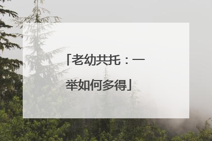 老幼共托：一举如何多得