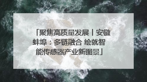 聚焦高质量发展丨安徽蚌埠：多链融合 绘就智能传感器产业新图景