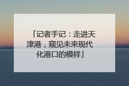 记者手记：走进天津港，窥见未来现代化港口的模样