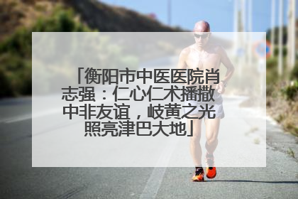 衡阳市中医医院肖志强：仁心仁术播撒中非友谊，岐黄之光照亮津巴大地