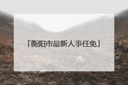 衡阳市最新人事任免