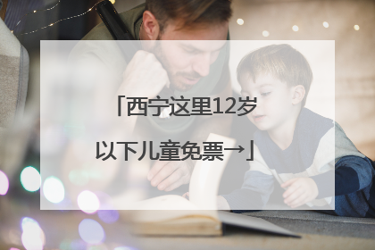 西宁这里12岁以下儿童免票→