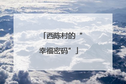 西陈村的“幸福密码”