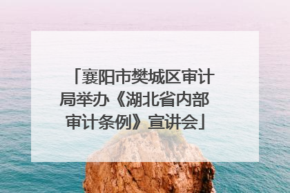 襄阳市樊城区审计局举办《湖北省内部审计条例》宣讲会
