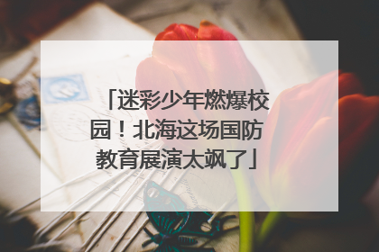 迷彩少年燃爆校园！北海这场国防教育展演太飒了