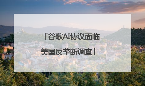 谷歌AI协议面临美国反垄断调查